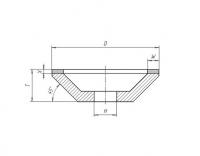 Боразоновый (эльборовый) круг CBN 127-10/30-32 4170 Боразоновый (эльборовый) круг CBN 127-10/30-32 4170